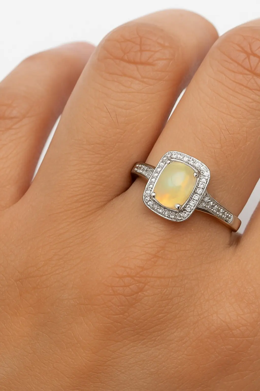 Ice Yellow Rectangle Ring - House Of B