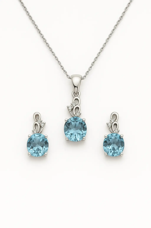 Blue Drop Pendant Set - House Of B