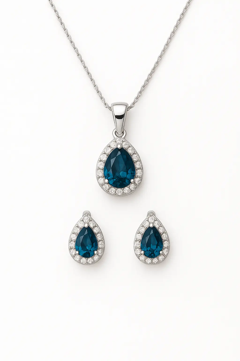 Turquoise Drop Pendant Set - House Of B