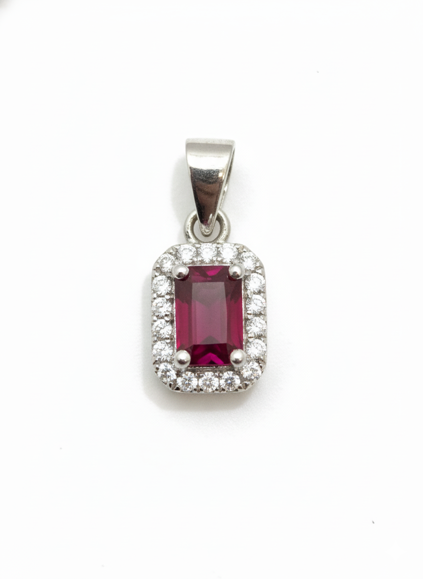 Ruby Rectangle Pendant - House Of B