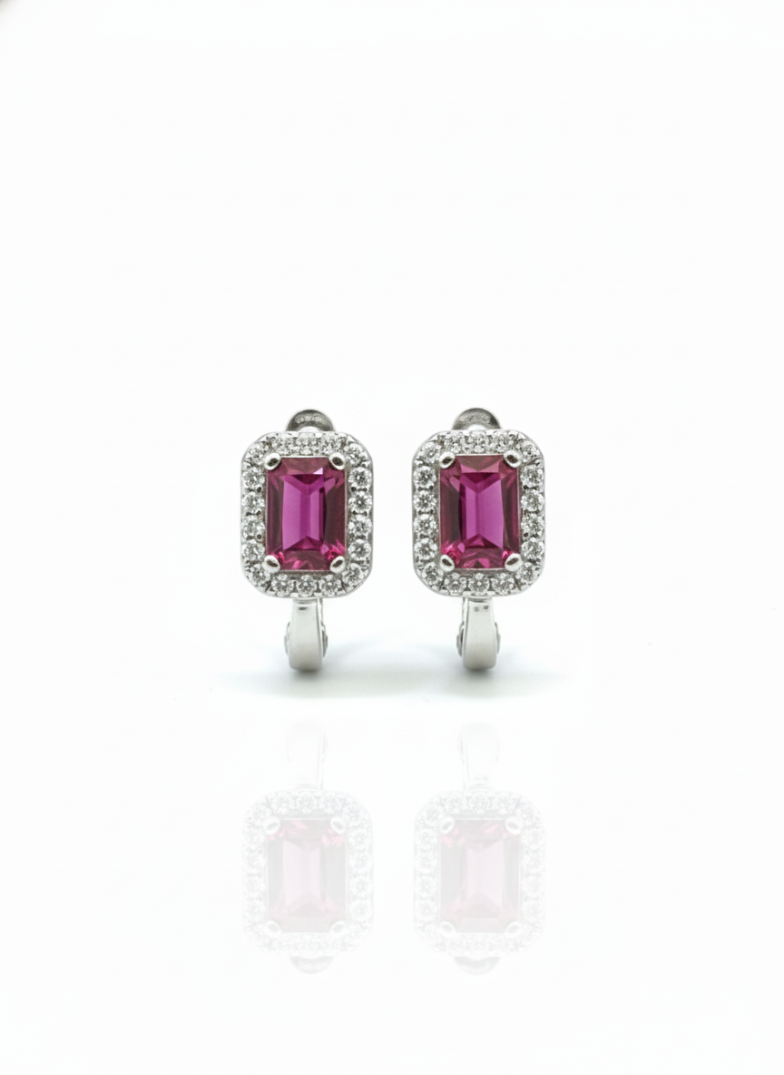Ruby Rectangle Earrings - House Of B