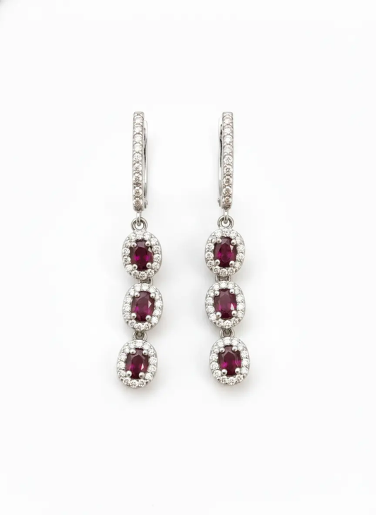 Ruby Dangling Pendant Set - House Of B
