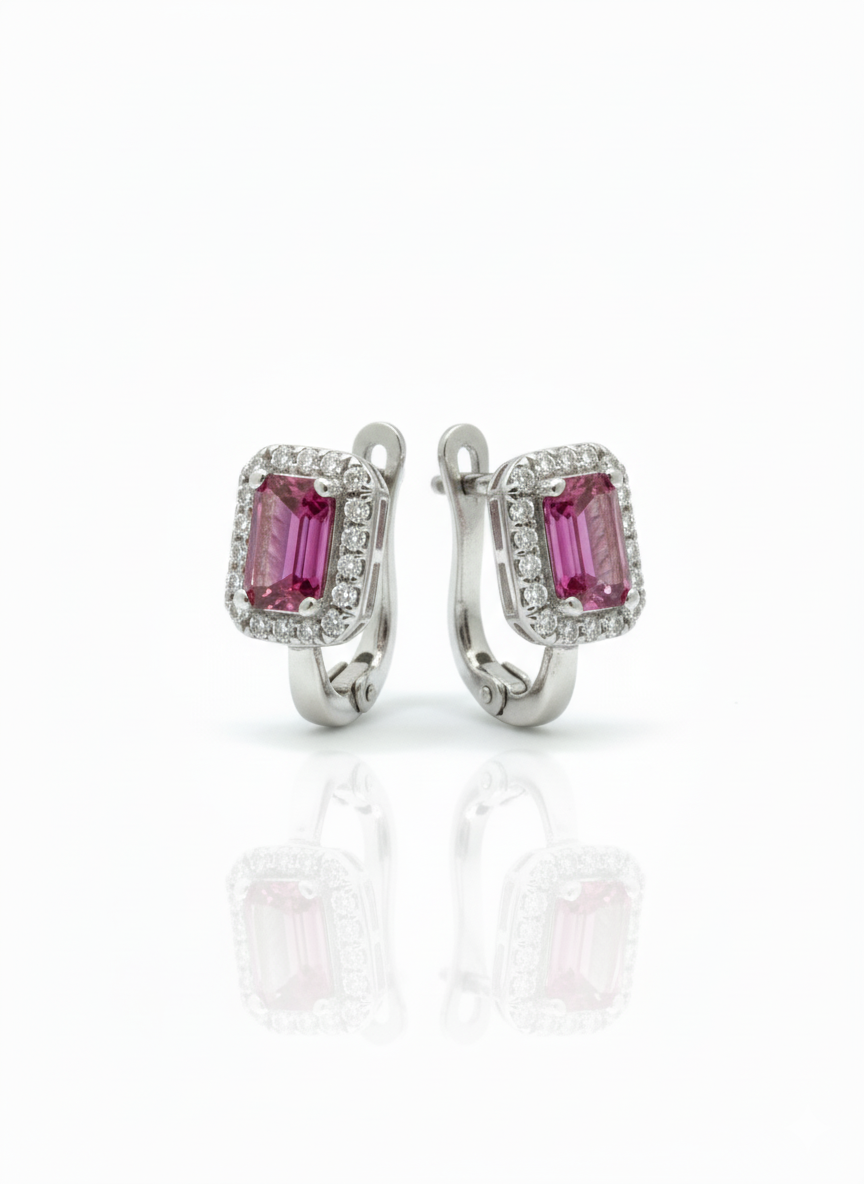 Ruby Rectangle Earrings - House Of B