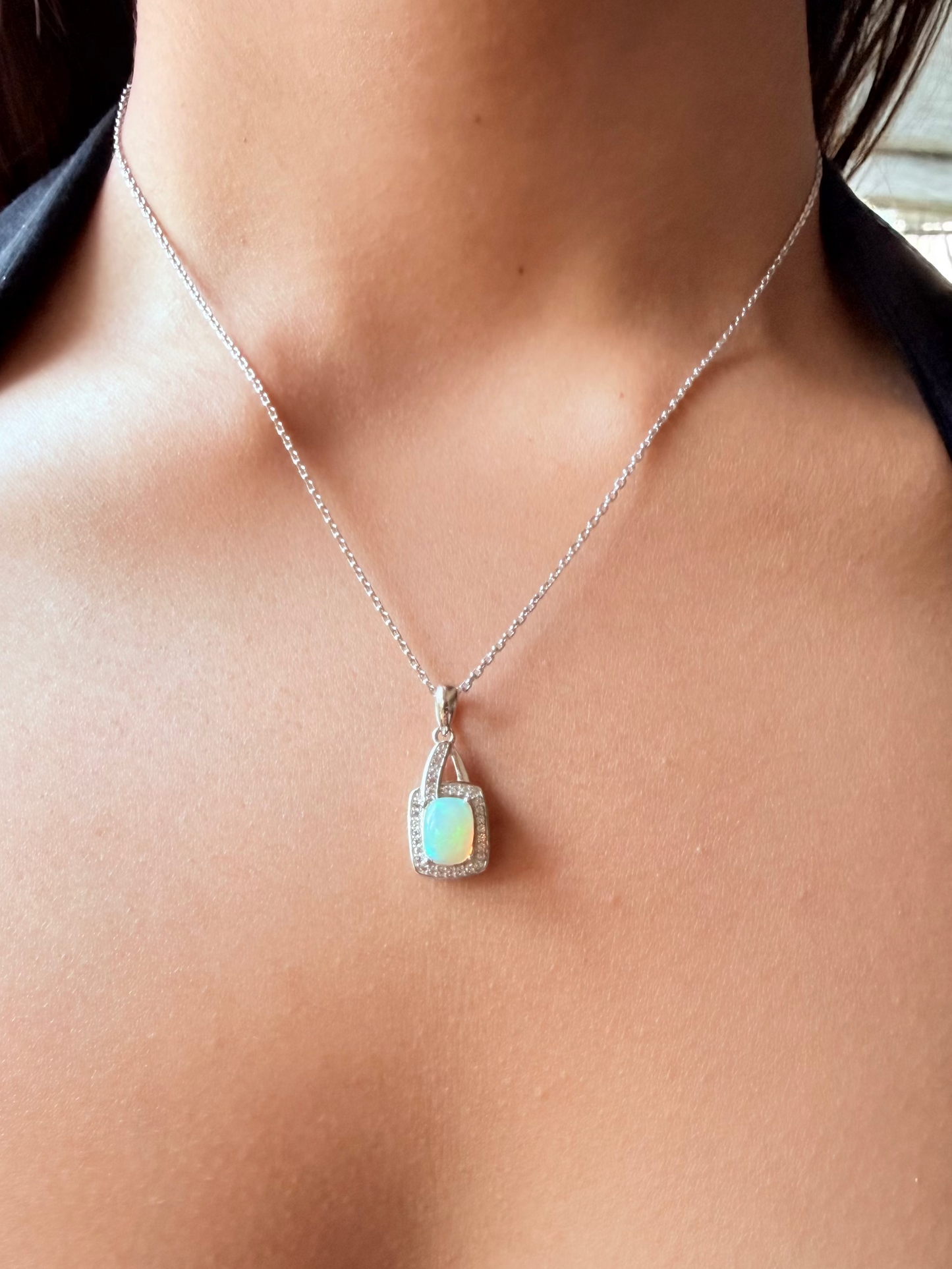 Ice Yellow Rectangle Pendant — Sterling Silver Necklace with Vibrant Yellow Gemstone